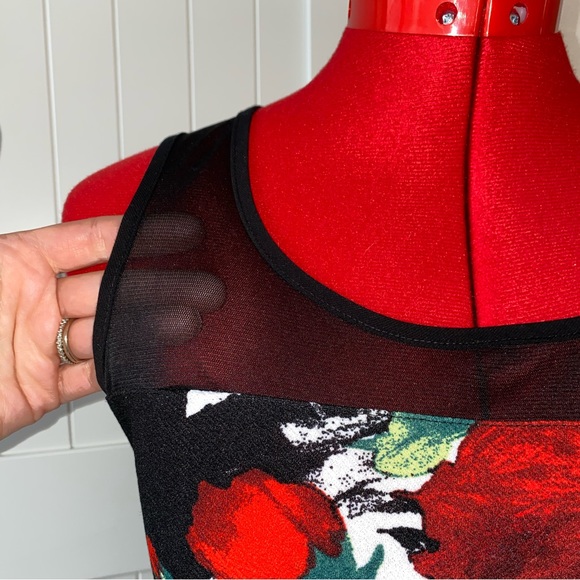 GITANE Mini Dress, Floral, Mesh, Summer, Canadian Made, Women's (US S) - Picture 2 of 5